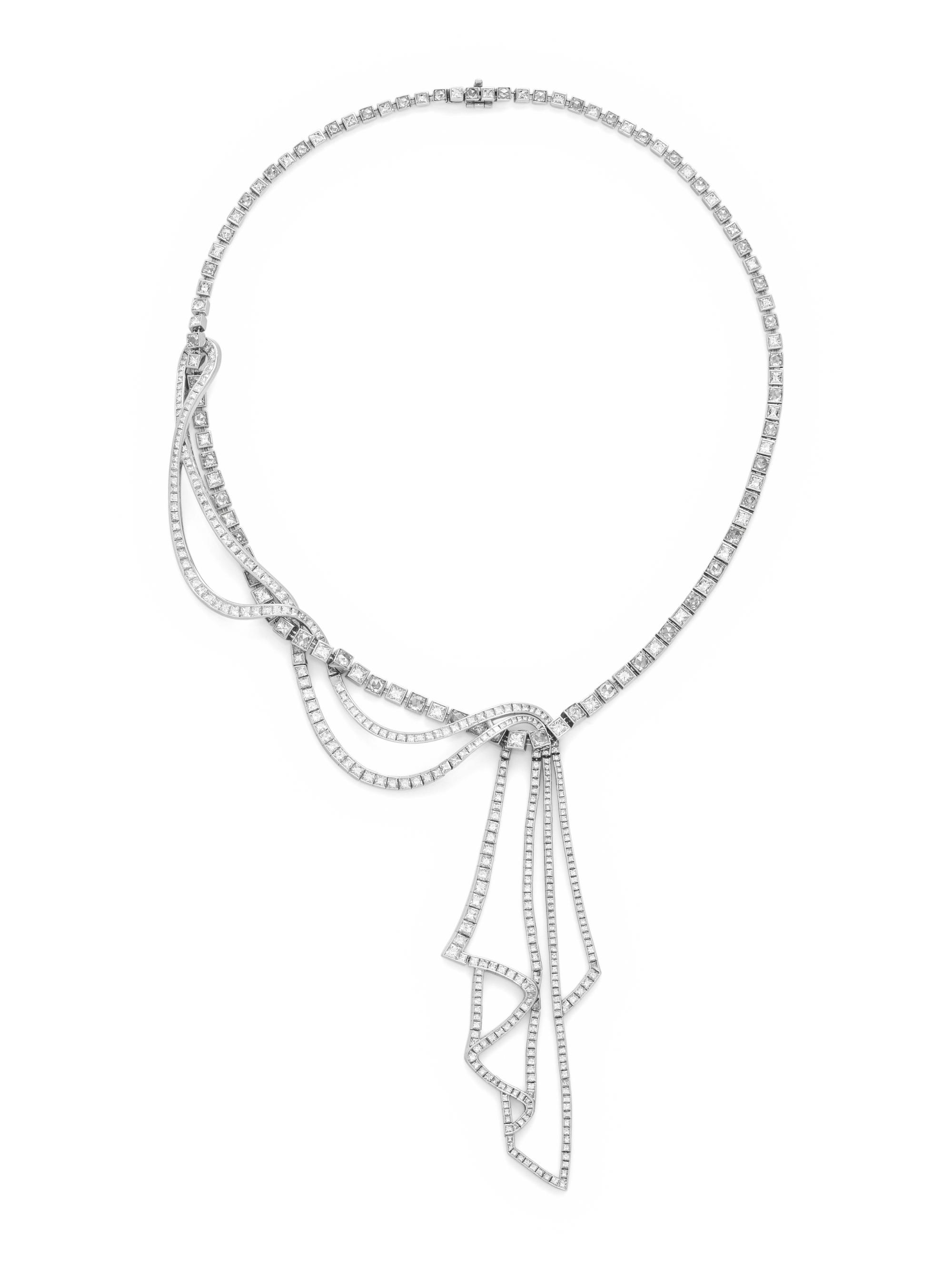 TIFFANY & CO., DIAMOND 'SCARF' NECKLACE
