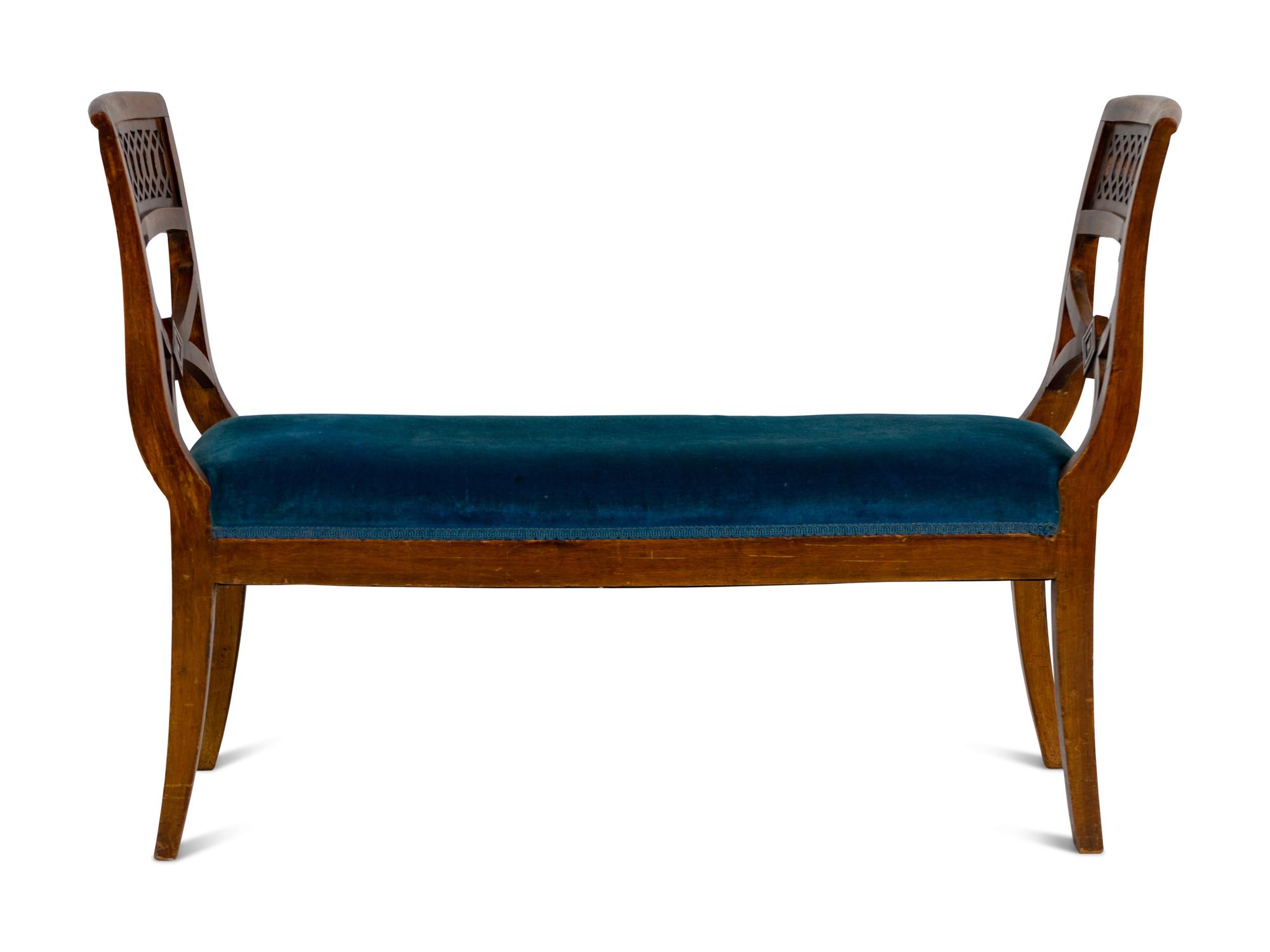 An Italian Walnut Bench