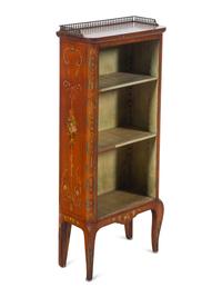 An Edwardian Painted Satinwood Bookcase