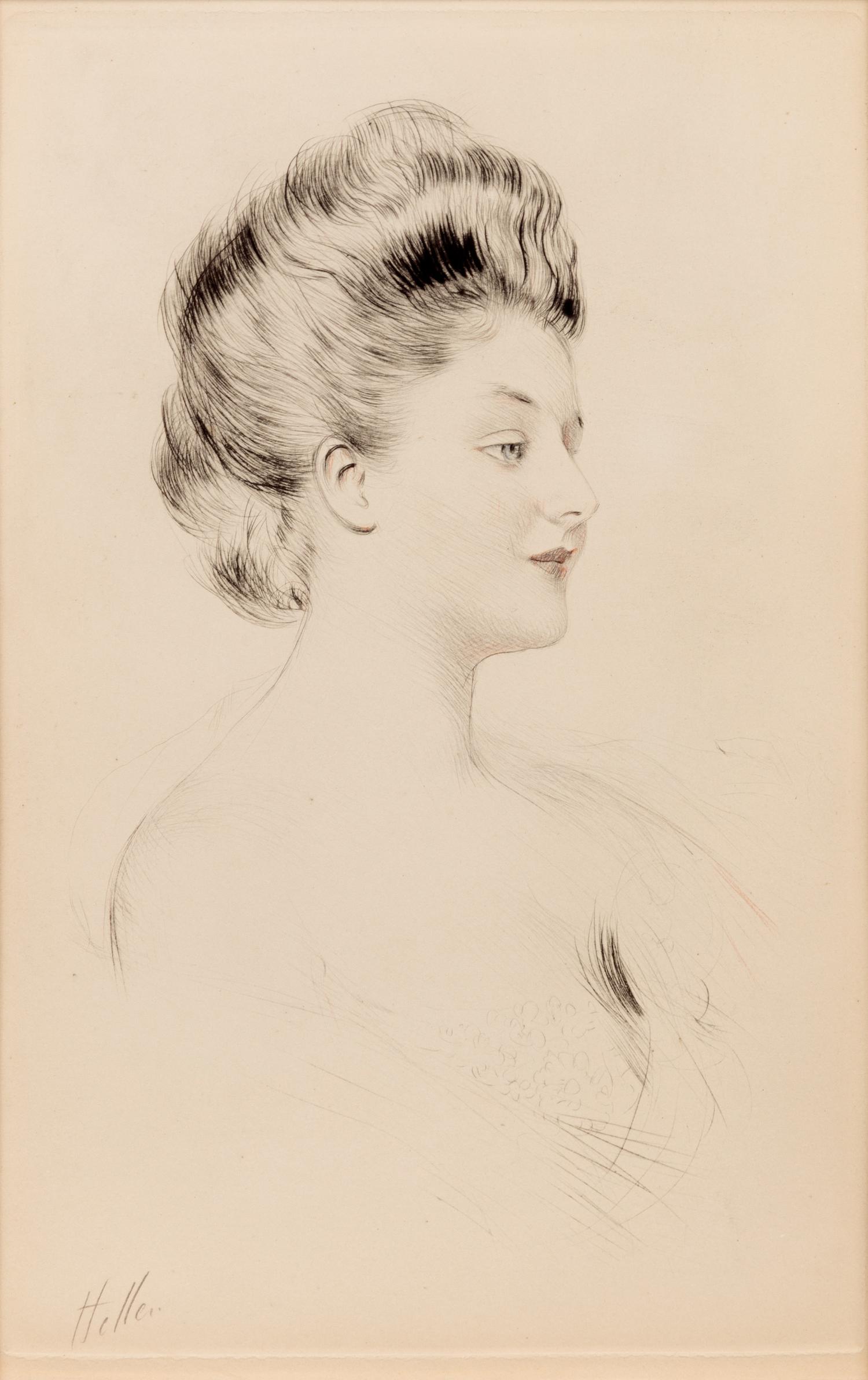 A pair of prints ( La femme dans le profil; Femme aux cheveux roux de profil )
