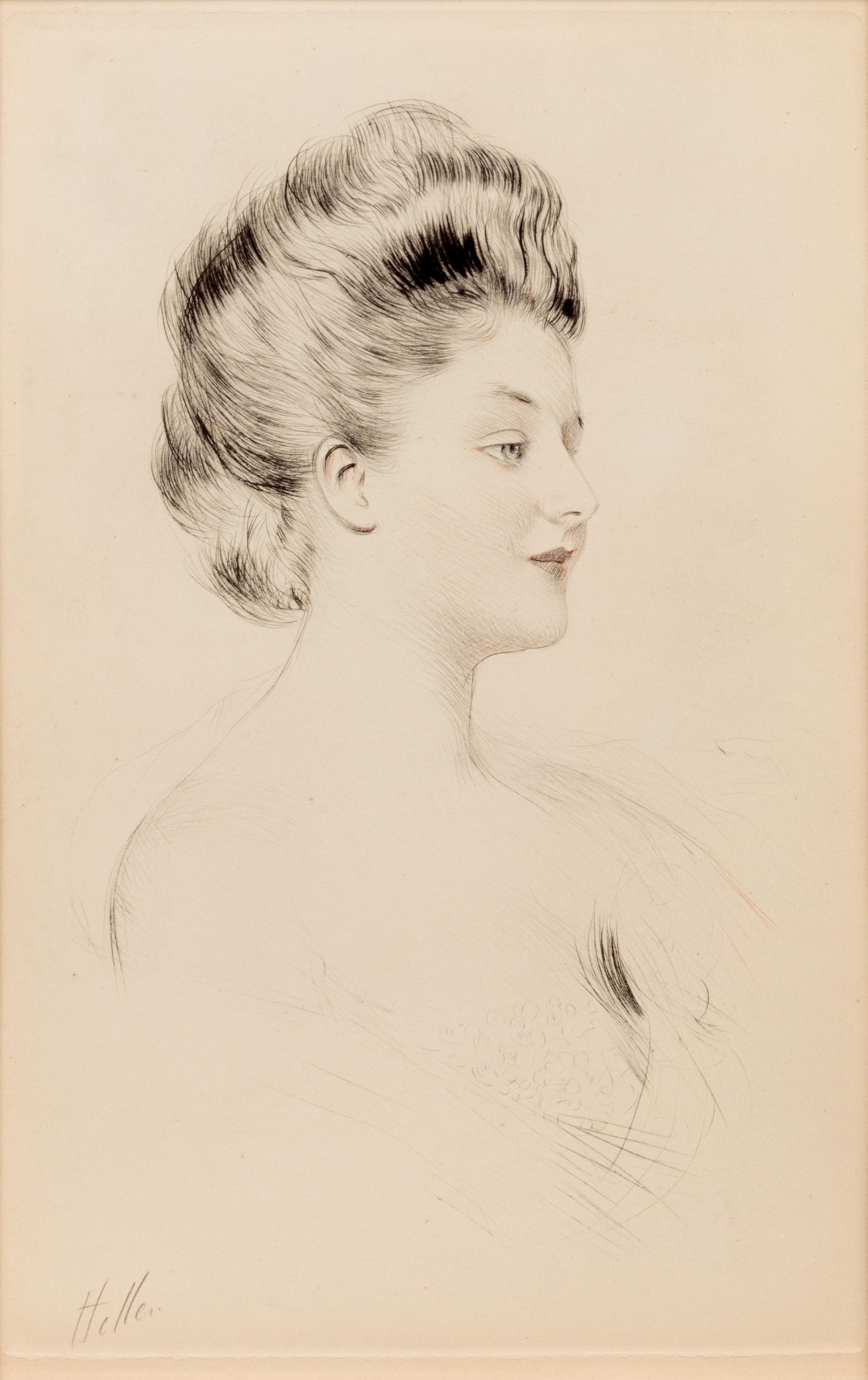 A pair of prints ( La femme dans le profil; Femme aux cheveux roux de profil )