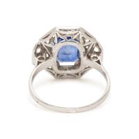 KASHMIR SAPPHIRE AND DIAMOND RING
