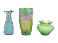 Three Loetz Art Glass Vases