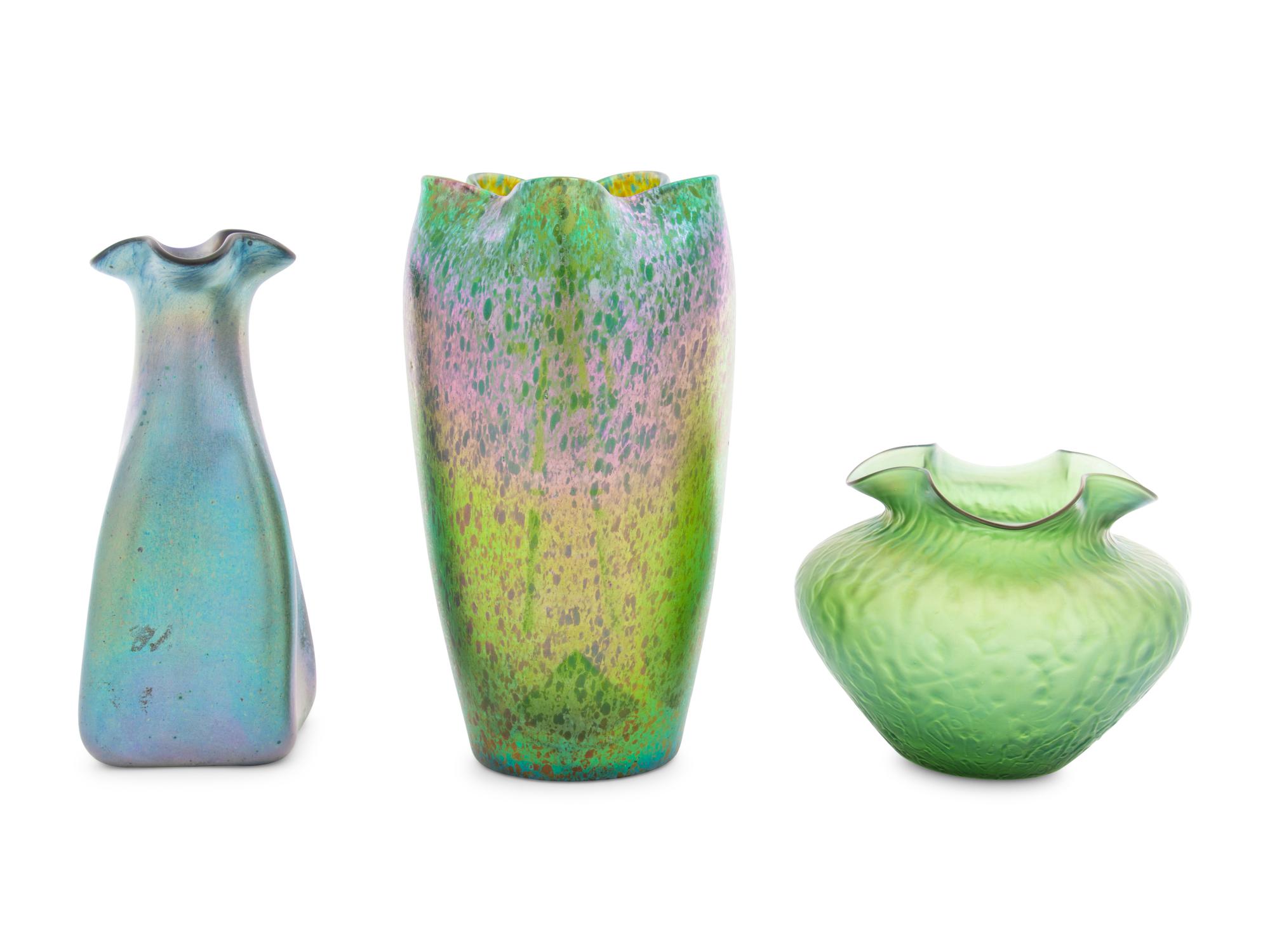 Three Loetz Art Glass Vases