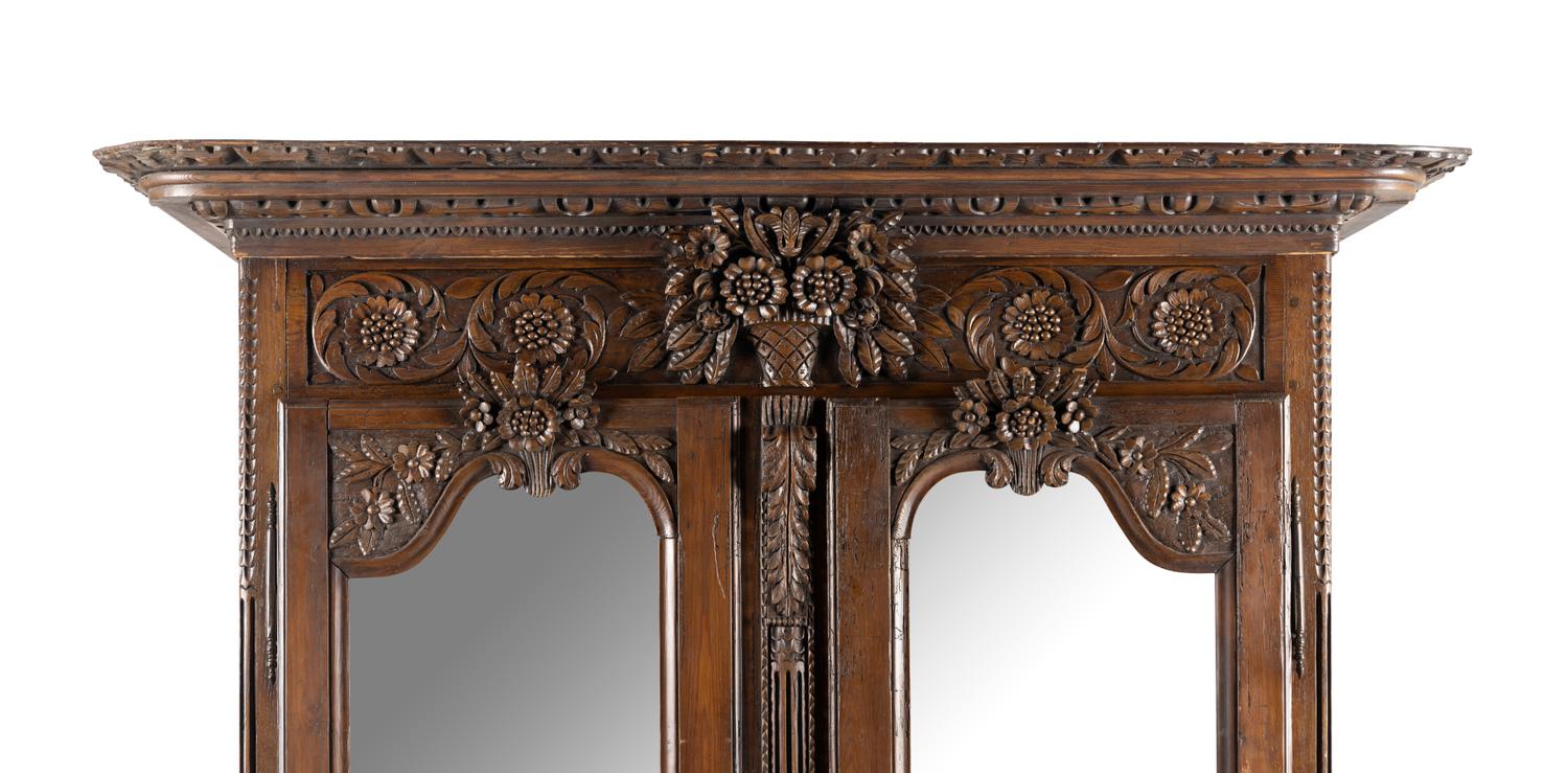 A French Provincial Oak Buffet a Deux Corps
