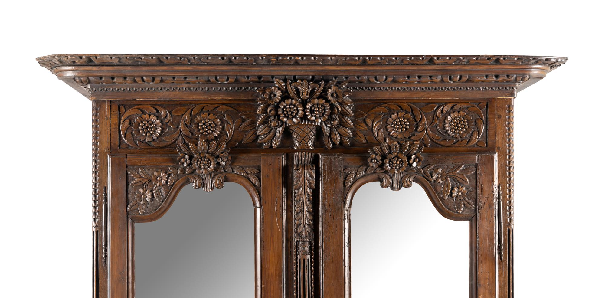 A French Provincial Oak Buffet a Deux Corps