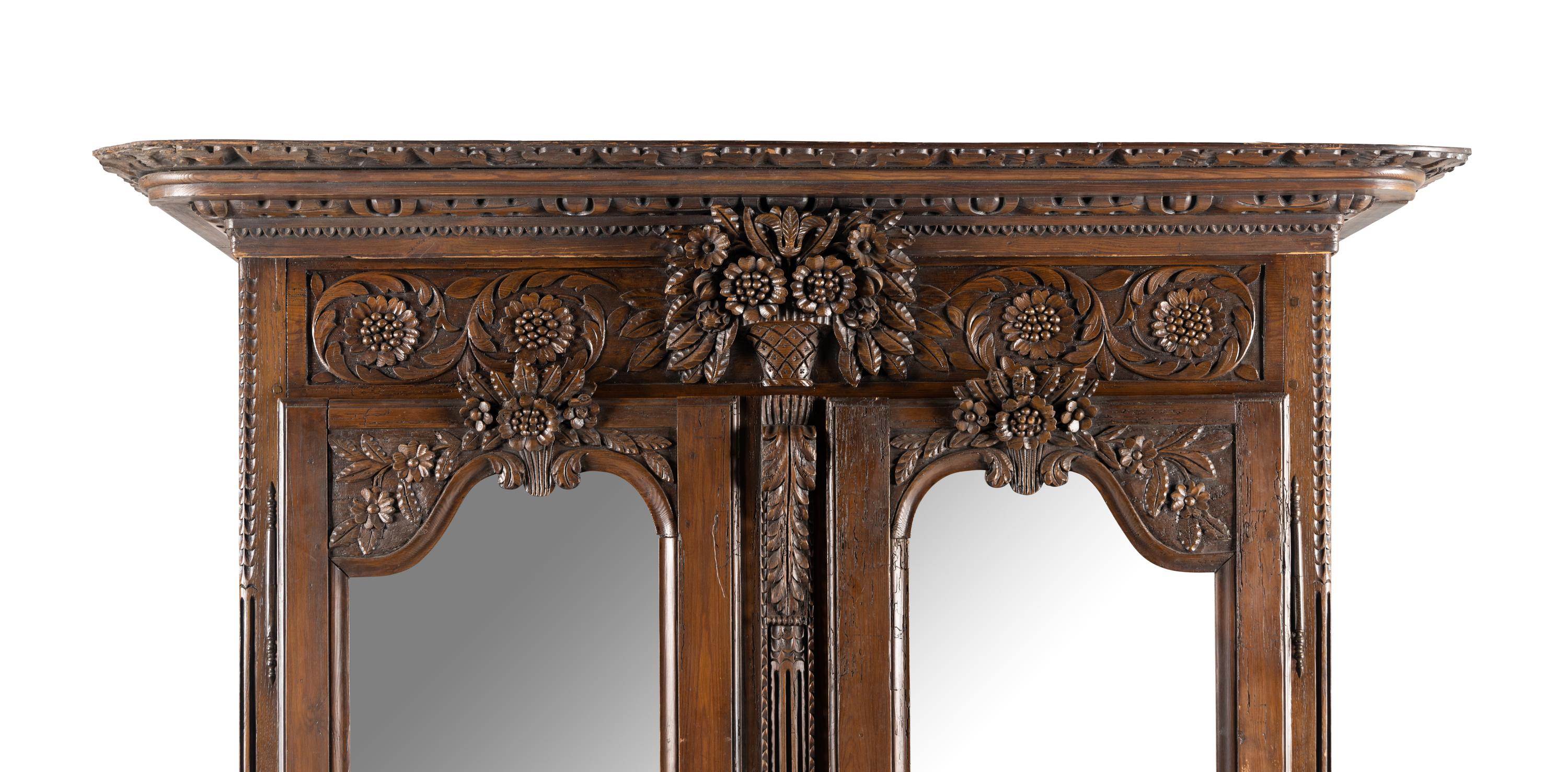 A French Provincial Oak Buffet a Deux Corps
