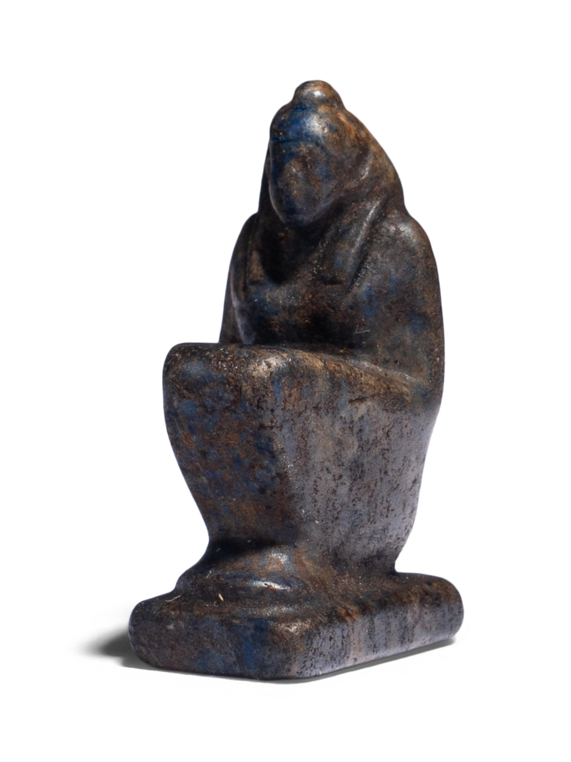 An Egyptian Lapis Lazuli Maat Amulet