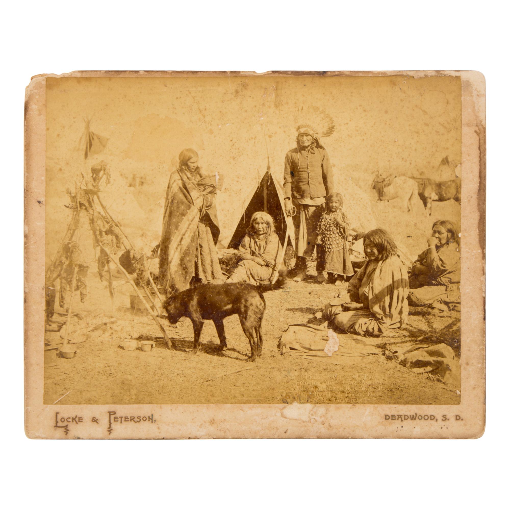 John C.H. Grabill AND Locke & Peterson (American, 1849-1903) — Photographs of Native American Subjects, Including Big Foot's Band of Warriors