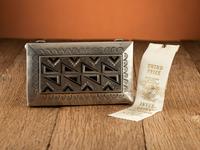 Award Winning Heavily Stamped Sterling Silver Box with Mosaic Inlay