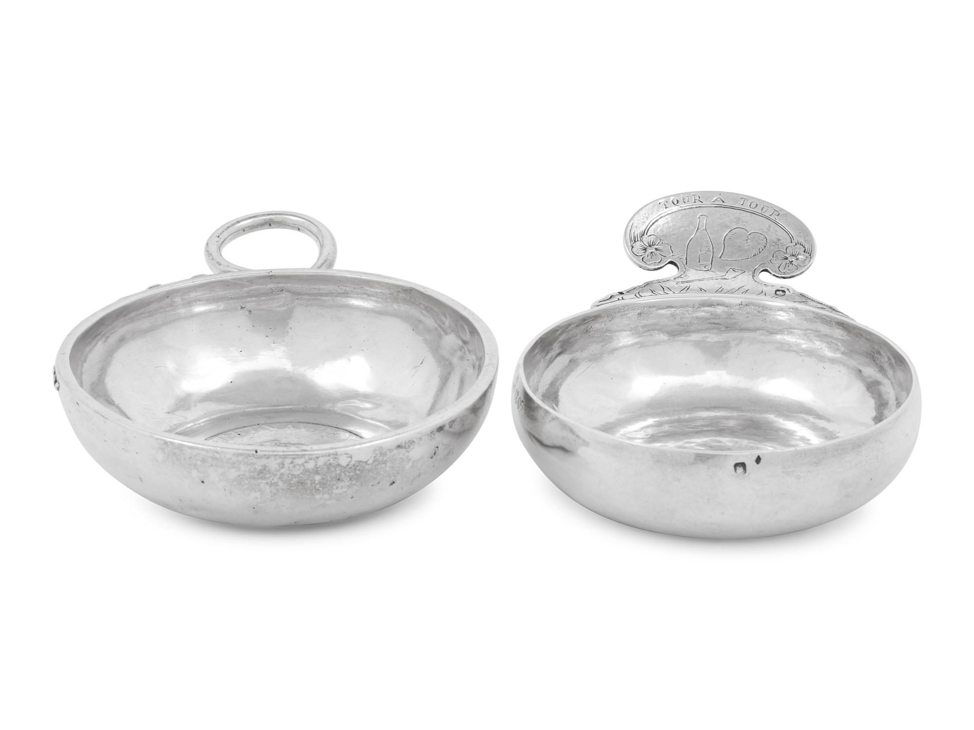 Two French Silver Wine Tasters