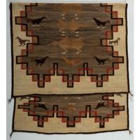 Navajo Pictorial Weaving / Rug, with Chickens and Lizards
