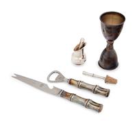 A Group of Four Tiffany & Co. Silver Bamboo Pattern Bar Articles