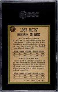 A 1967 Topps Tom Seaver Rookie Baseball Card No. 581 (SGC 4.5 VG-EX)