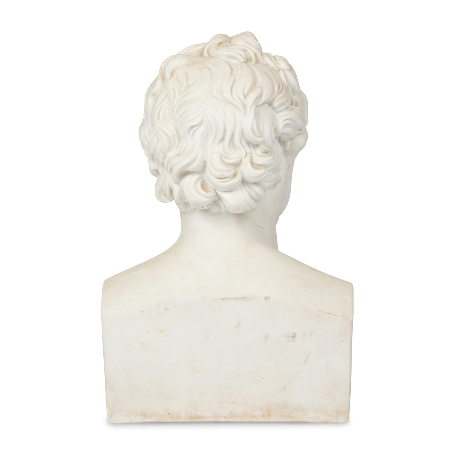 A Continental Bisque Bust of Johann Wolfgang von Goethe
