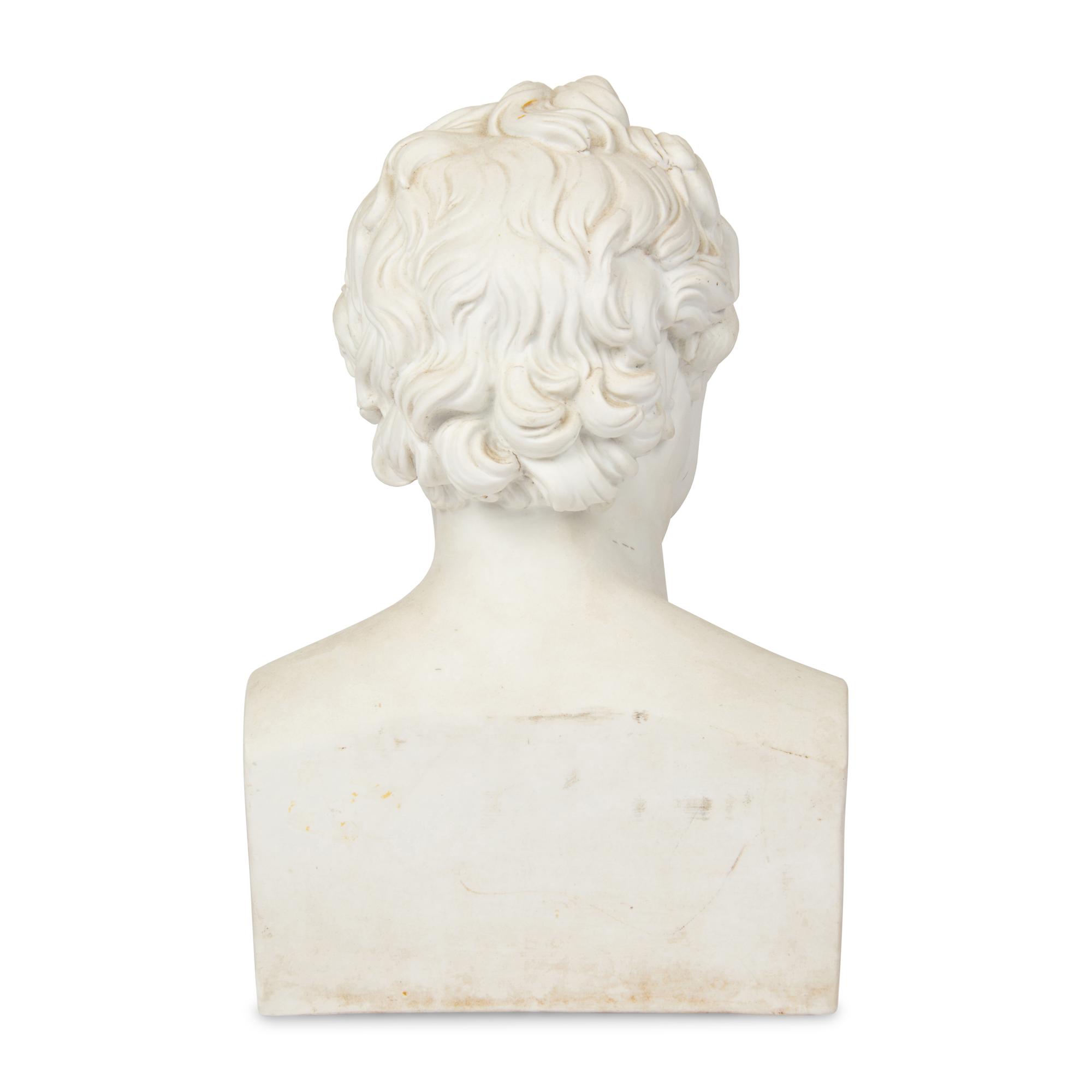 A Continental Bisque Bust of Johann Wolfgang von Goethe
