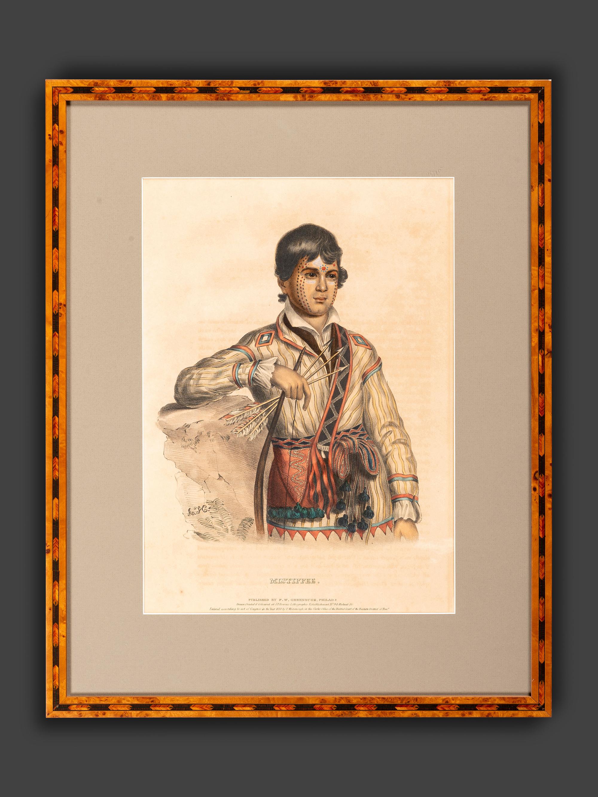 Four Hand-Colored Lithographs by McKenney and Hall