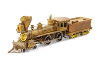 A United Scale Models Brass HO-Gauge 4-4-0 Locomotive and Tender