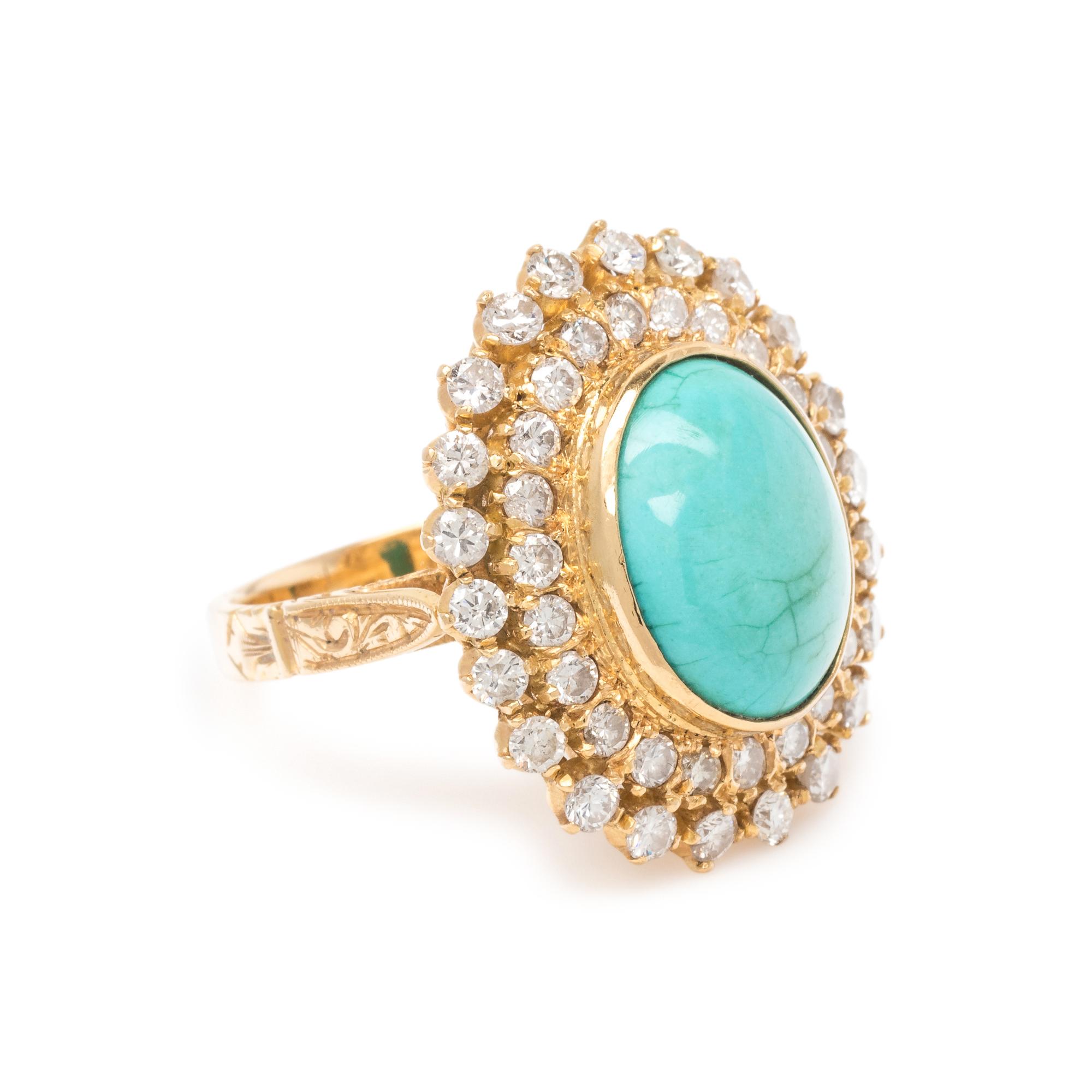 TURQUOISE AND DIAMOND RING