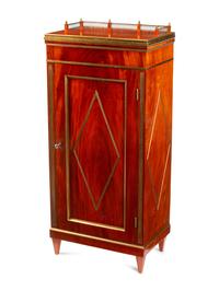 A Russian Brass Mounted Mahogany Pedestal Cabinet