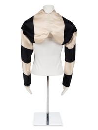 Geoffrey Beene Black and White Striped Bolero, 1990s