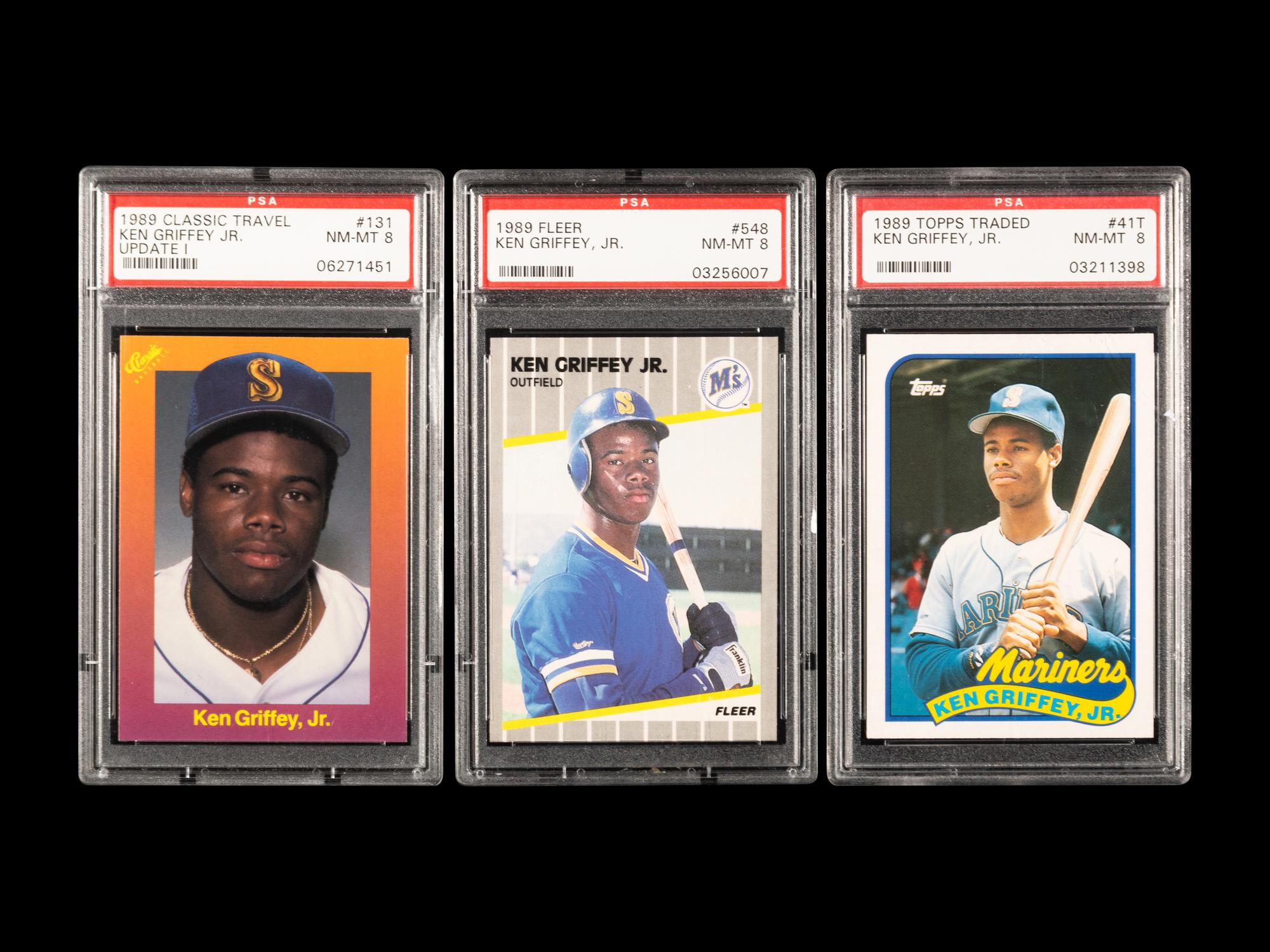 A Group of 12 Ken Griffey Jr. PSA Graded Rookie Cards,