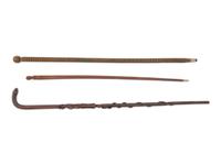 Three Carved Folk Art Canes