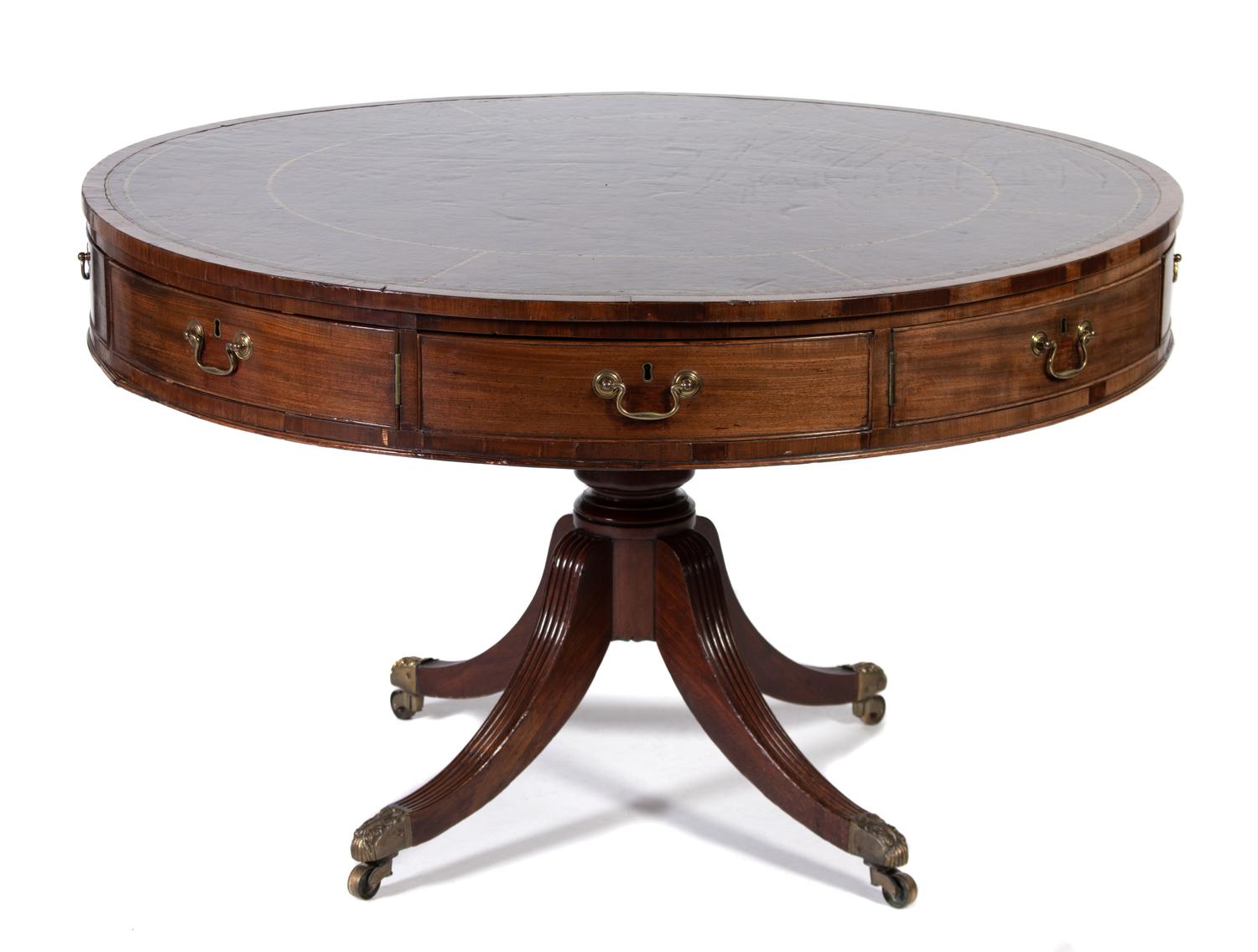 A George IV Mahogany Drum Table