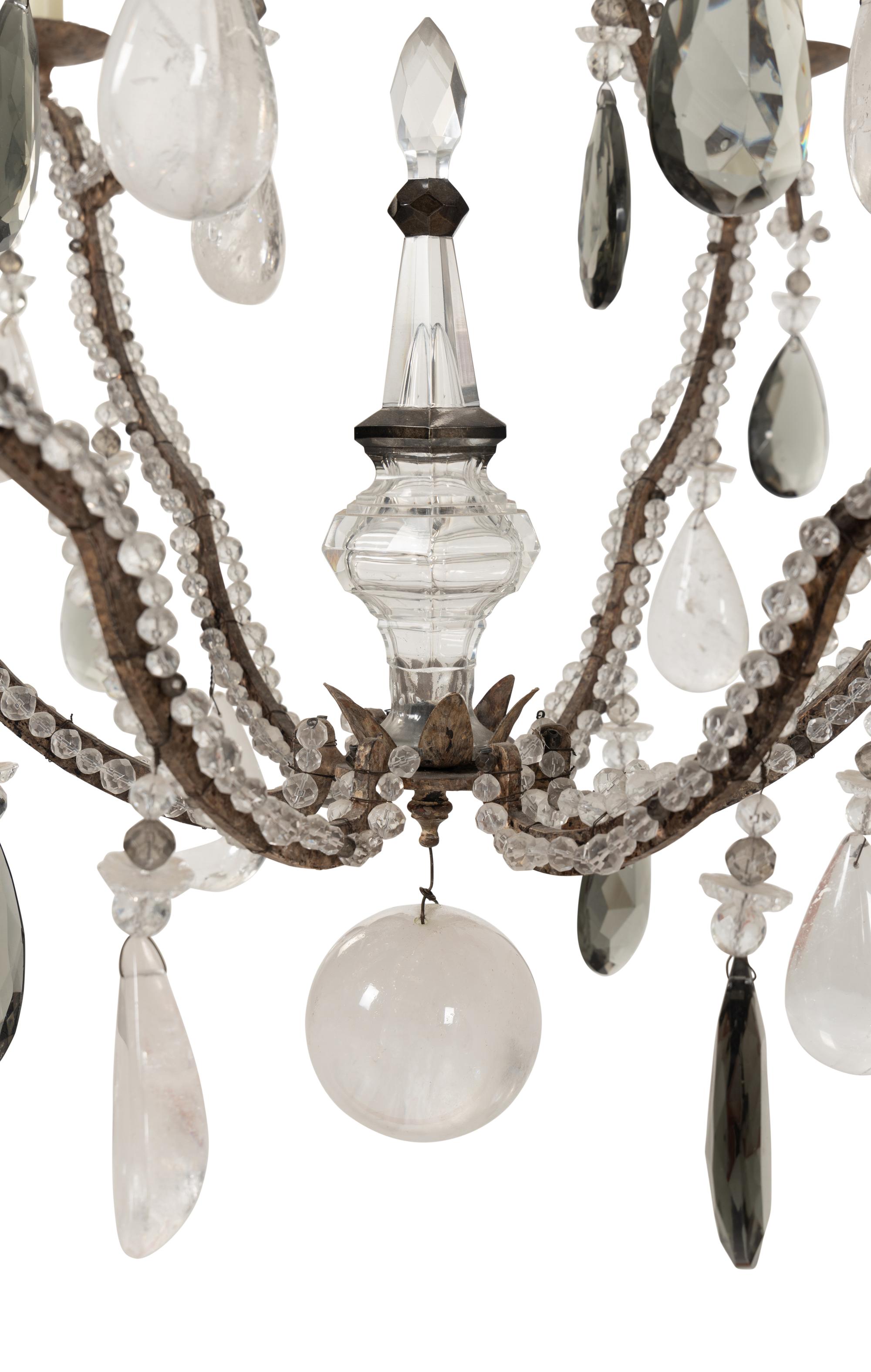 A Dennis and Leen Beaded Six-Light Chandelier