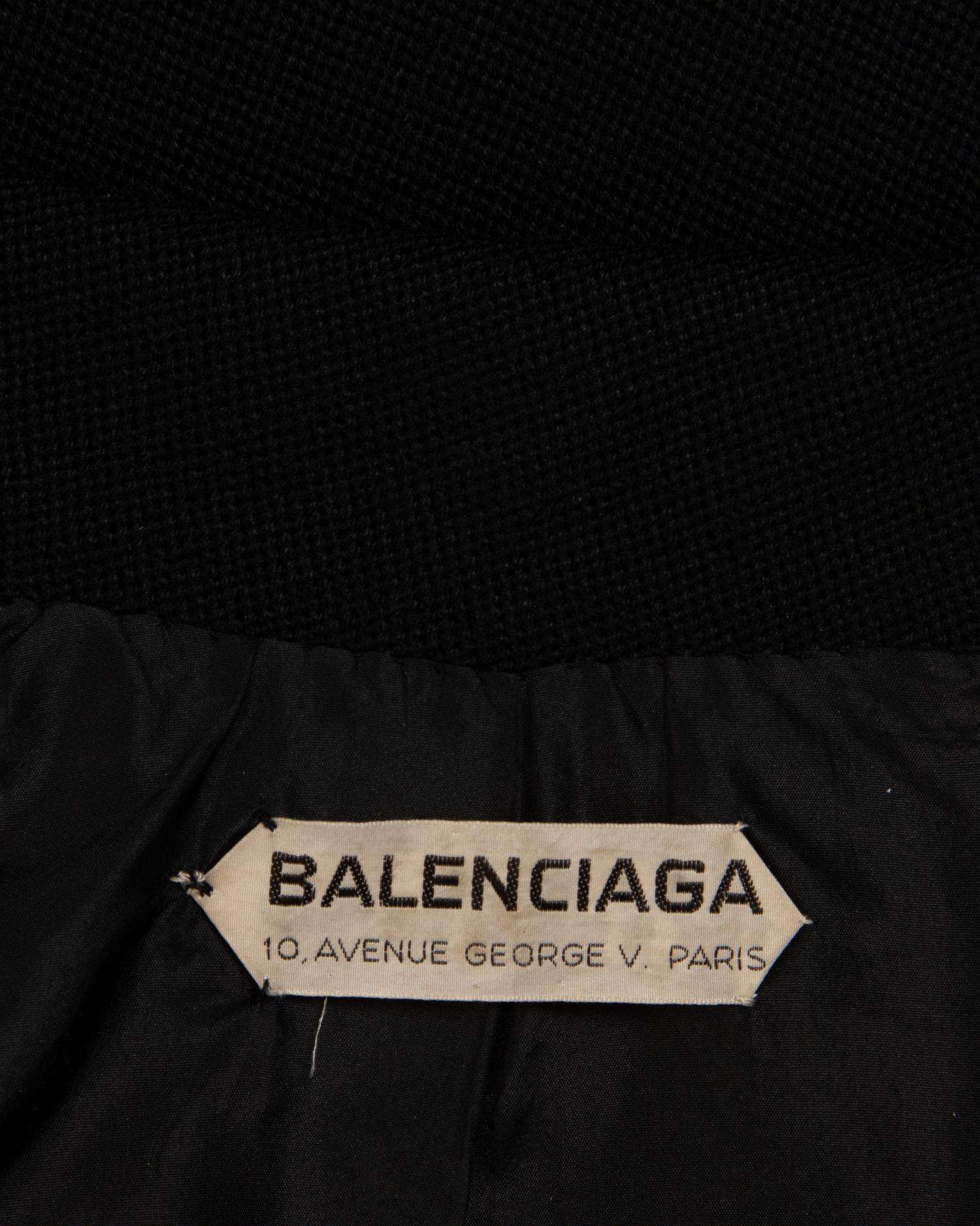Balenciaga Haute Couture Wool Coat, c.1960