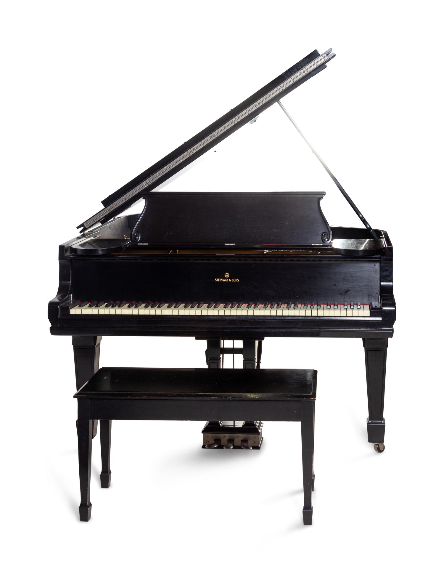 A Steinway & Sons Black Lacquered Baby Grand Piano