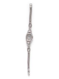 HAMILTON, PLATINUM, 14K WHITE GOLD AND DIAMOND WRISTWATCH