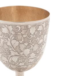 A Chinese Export Silver Stem Cup