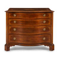 A George III Style Mahogany and Satinwood Chest of Drawers