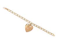 YELLOW GOLD LOCKET BRACELET