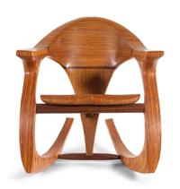 Studio Craft Rocking Chair and Side Table, 1987