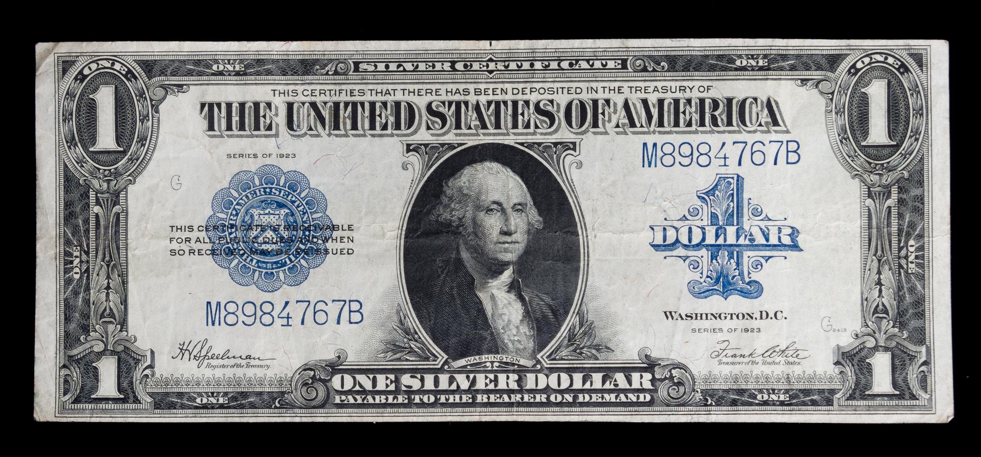A United States 1923 $1 Silver Certificate