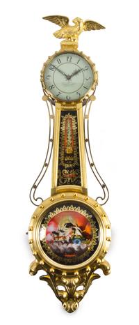 An American Giltwood Girandole Clock Height 44 3/8 inches. — FOSTER S. CAMPOS, 20TH CENTURY