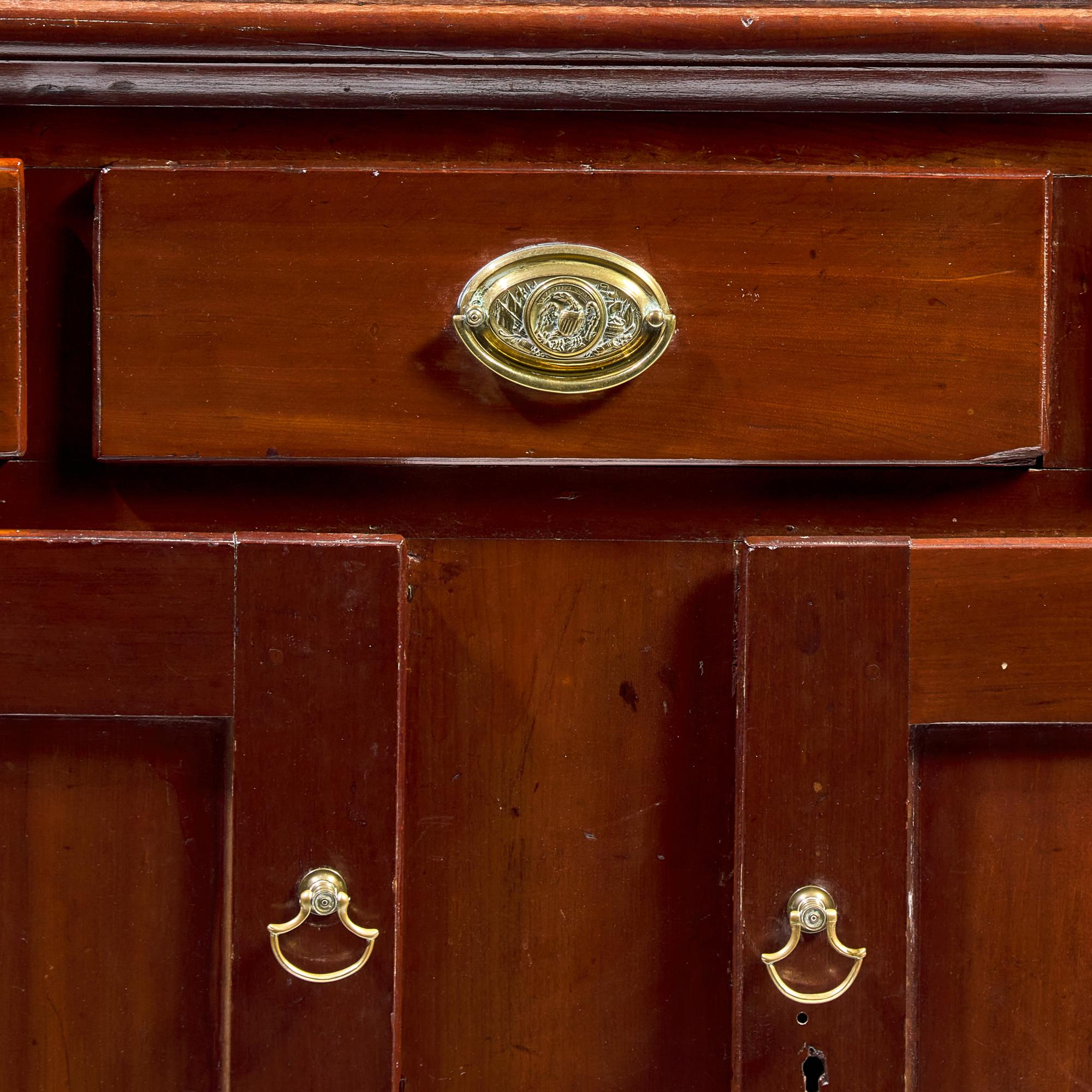 A Chippendale Cherry Step-Back Cupboard