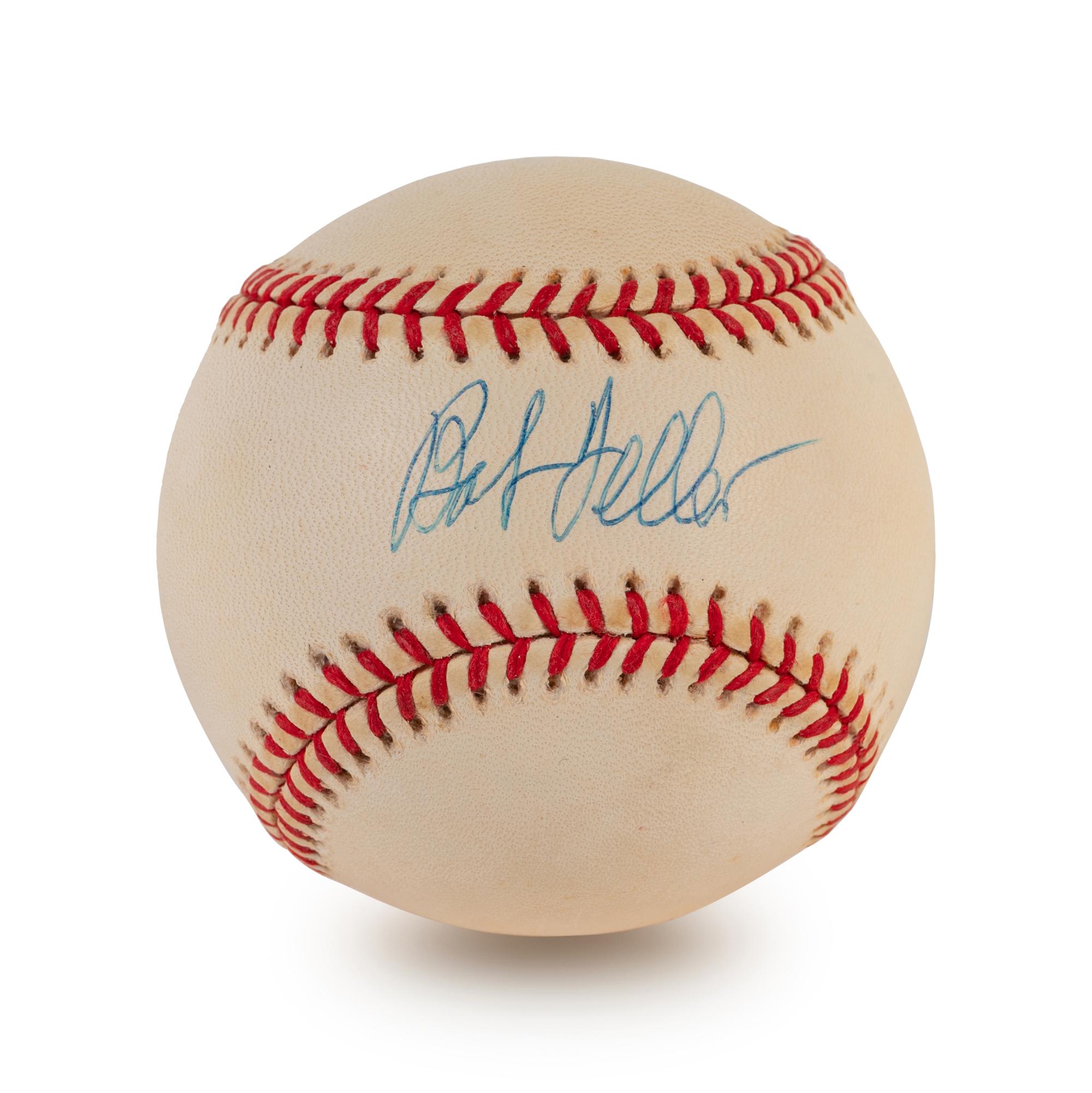 A Group of Four Bob Feller and Allie Reynolds Signed Autograph Baseballs (BAS Beckett Authentication Services Certified),