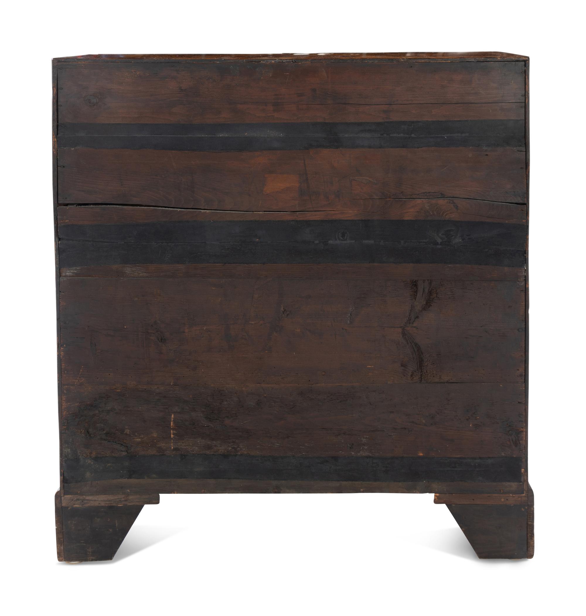 A George II Walnut Slant-Front Bureau
