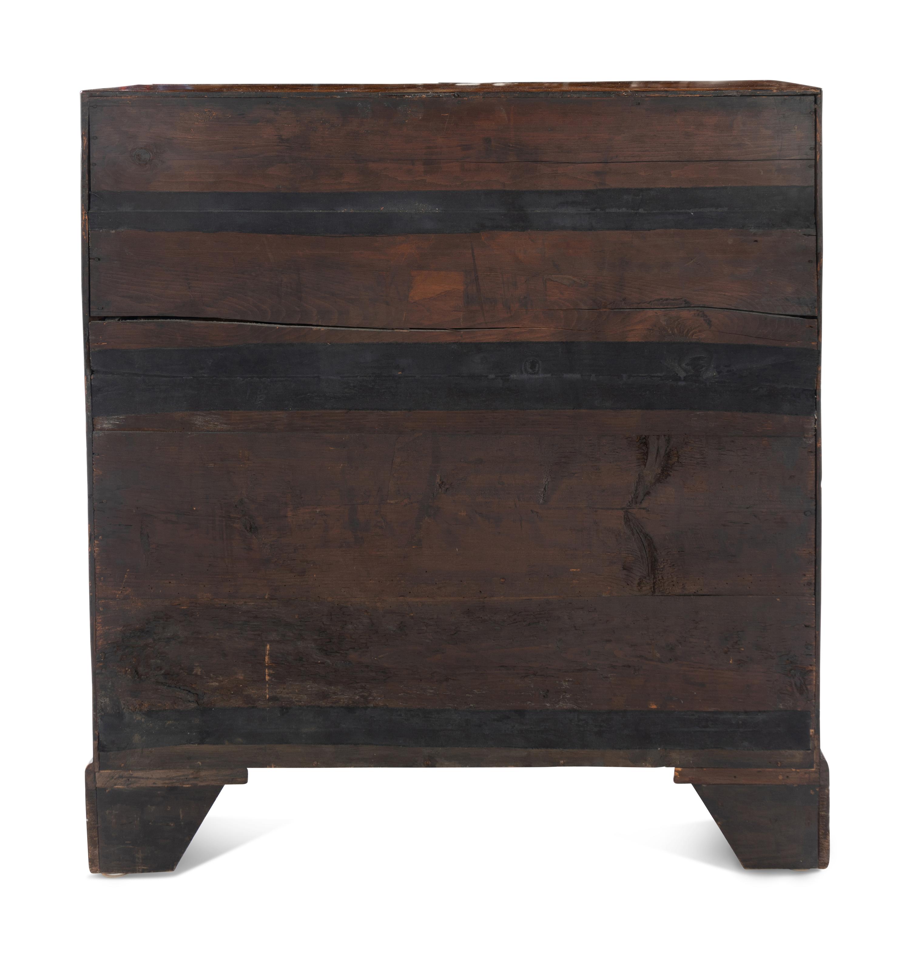 A George II Walnut Slant-Front Bureau