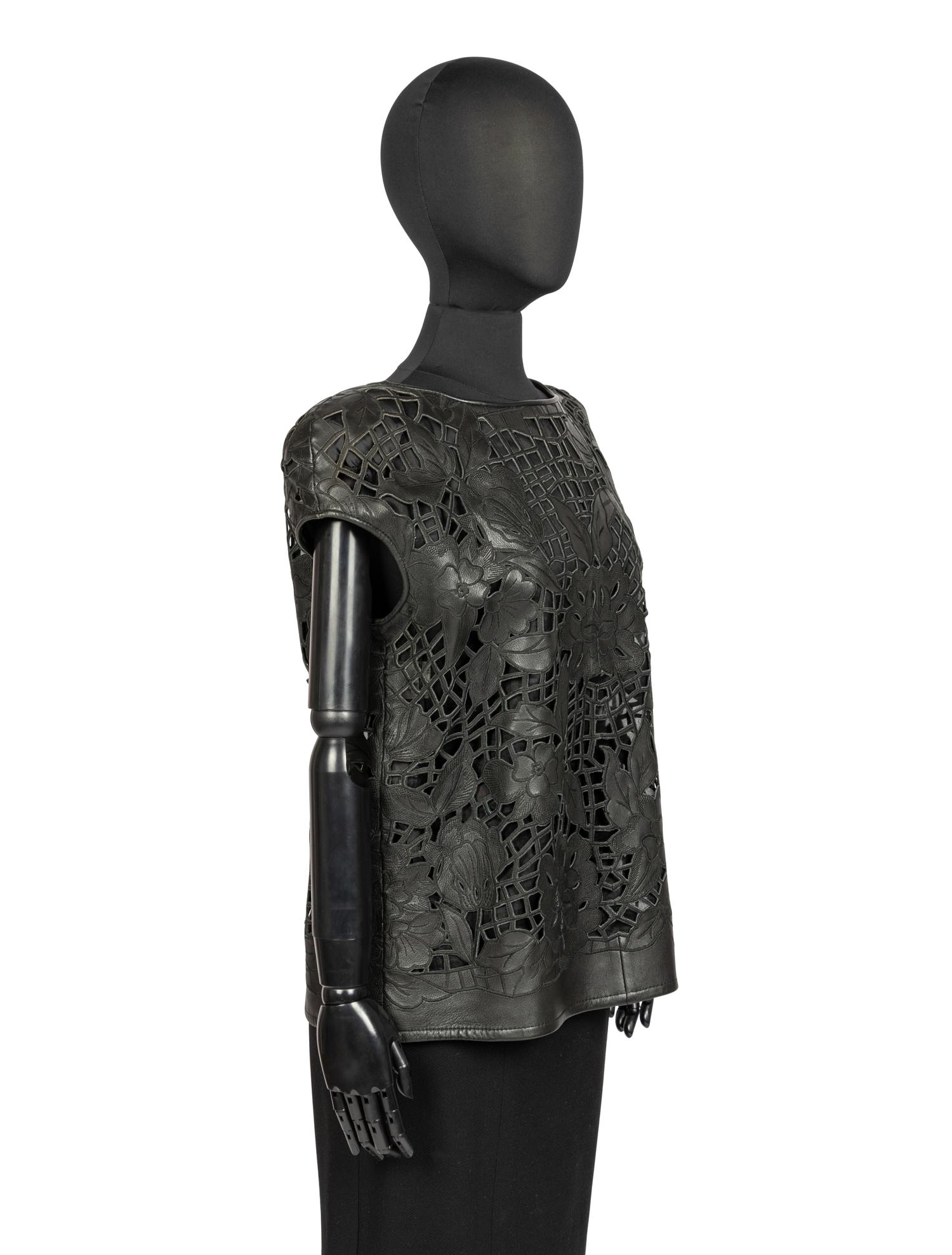 Valentino Leather Top, 1980s