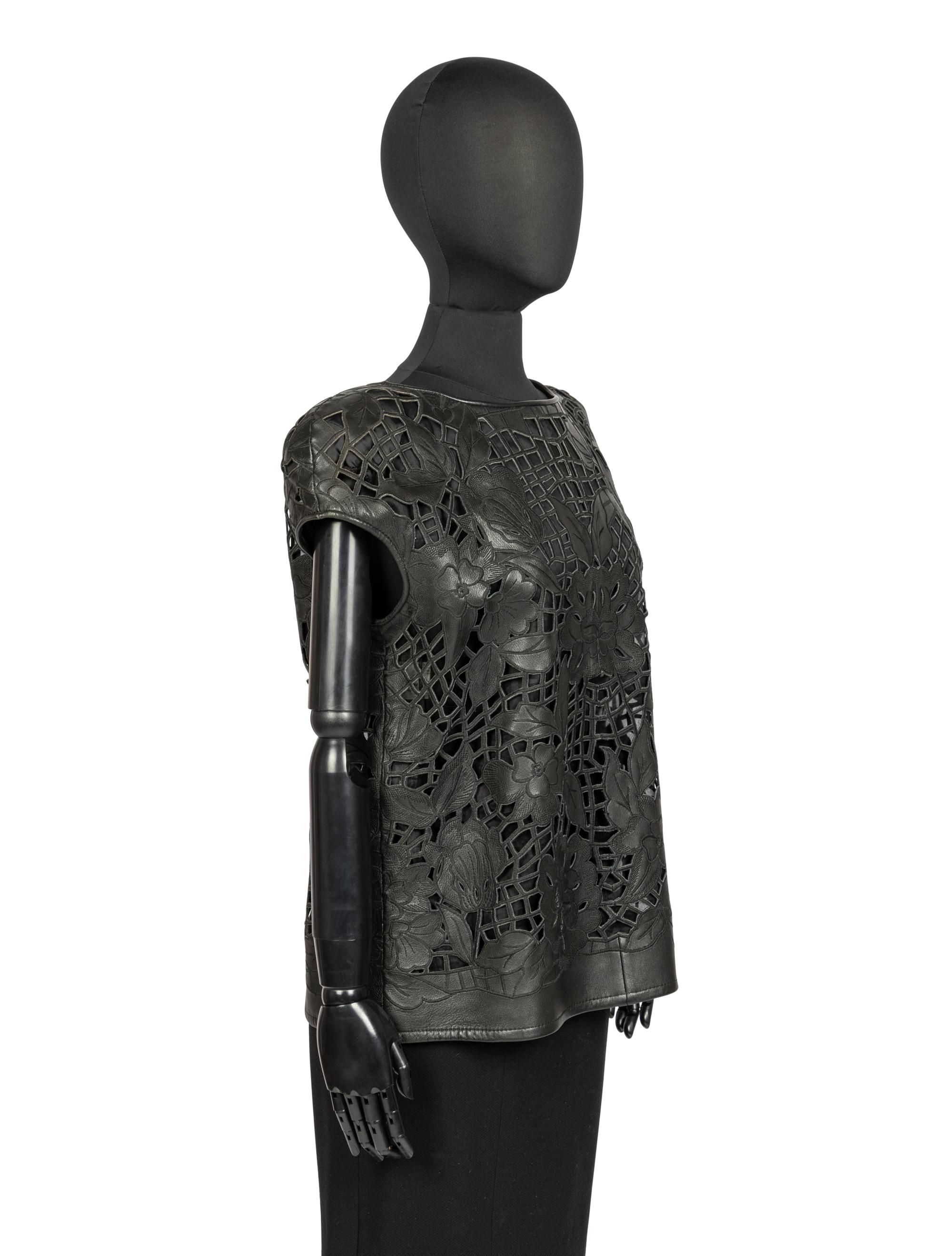 Valentino Leather Top, 1980s