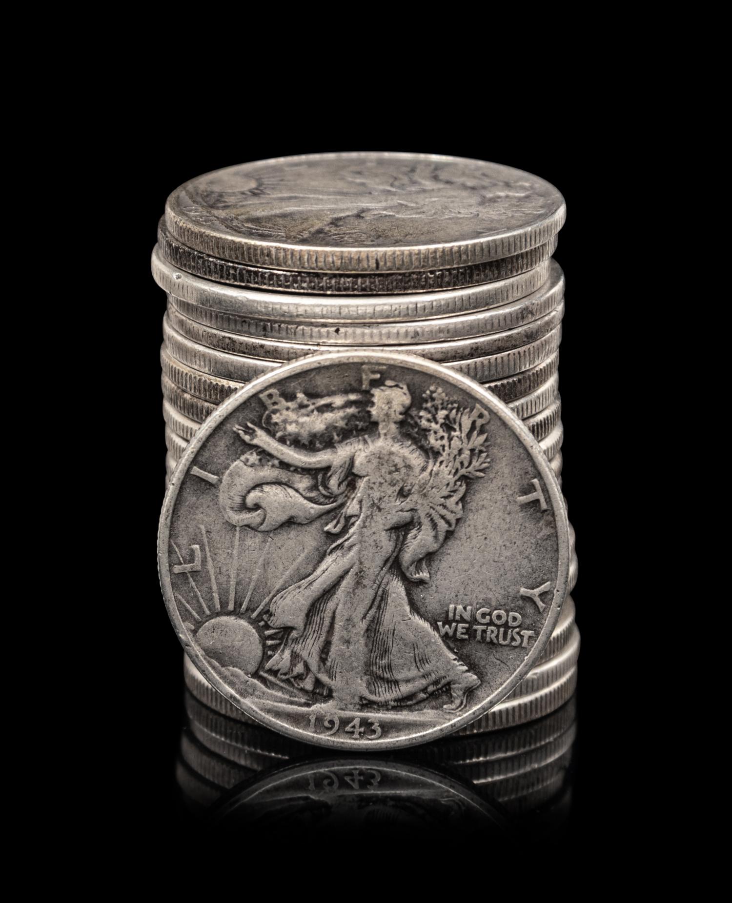 Twenty-Four Walking Liberty 50c Coins