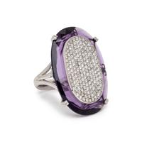 AMETHYST AND DIAMOND RING
