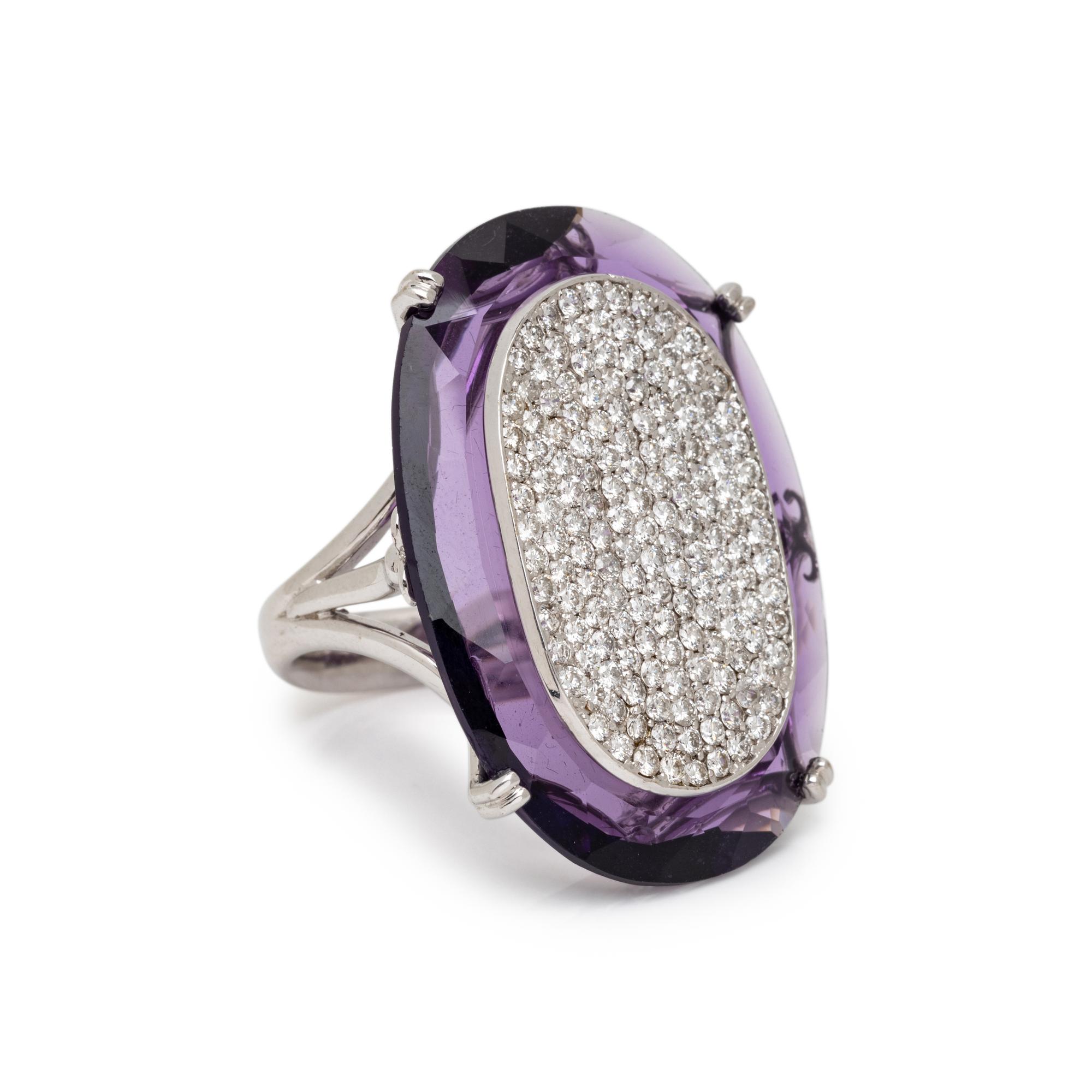 AMETHYST AND DIAMOND RING