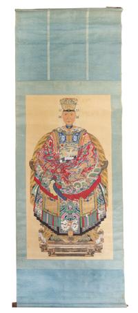 A Chinese Ancestral Portrait LATE QING DYNASTY 63 1/2 x 34 inches. — LATE QING DYNASTY