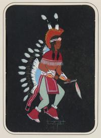 untitled, fancy dancers and woman with basket