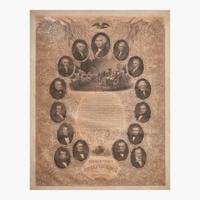 [Declaration of Independence] The Declaration of Independence and Portraits of the Presidents